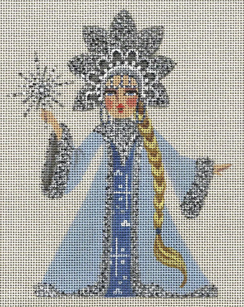 8340 Snow Maiden 5" x 6" 18 Mesh Leigh Designs WINTER MAIDEN Canvas Only Inquire If Stitch Guide Is Available