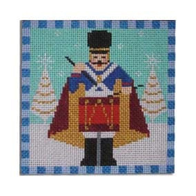 Twelve Days of Christmas C12JSP Nine Drummers 4.5 X 4.5 18 Mesh Shelly Tribbey Designs