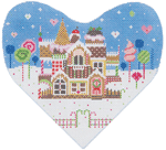 Christmas Larger Design C418 Heart-Shaped Sweets Manor 7X6.5 18 Mesh Shelly Tribbey Designs