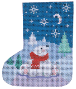 Skate With Decorative Blade SK76 Little Polar Bear 3 x 5 18 Mesh Shelly Tribbey Designs