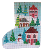 Skate With Decorative Blade SK104 Christmas Village 3 x 5 18 Mesh Shelly Tribbey Designs
