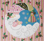 Christmas Larger Design C420 Profile Santa  Shelly Tribbey Designs 10X9.25 18 Mesh