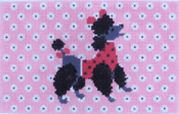 PP12B Polka Dot Poodle  13 MESH Shelly Tribbey Designs  6  x 5 5/8"