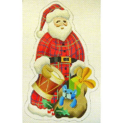 KB 080 Kirk And Bradley Designs 18 Mesh Santa 6.5" x 3.75"