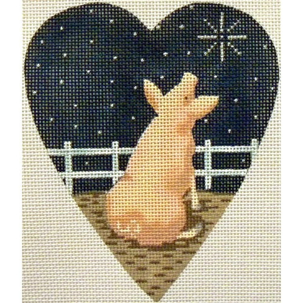 KB 206 Kirk And Bradley Designs 5.25" x 4.25" 18 Mesh Midnight Pig Heart