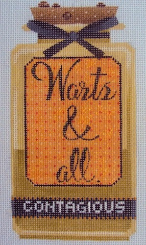 KB 420 Kirk And Bradley Designs 3" x 6" 18 Mesh Warts & All Halloween Bottle