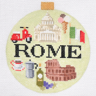 KB 1257  Kirk And Bradley Designs 18 Mesh Travel Round- Rome 4" round