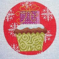 KB 258 Kirk And Bradley Designs 4" Round 18 Mesh Christmas Cupcake Present