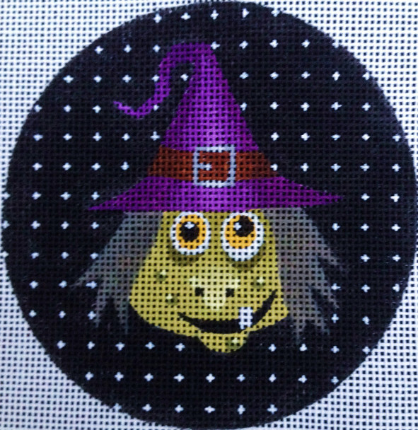 KB 435 Kirk And Bradley Designs 4" x 4" 18 Mesh Agnes, the Witch