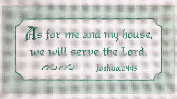 SCR-1 Joshua 24:15  4.5 x 9" J. MALAHY DESIGNS 18 Mesh