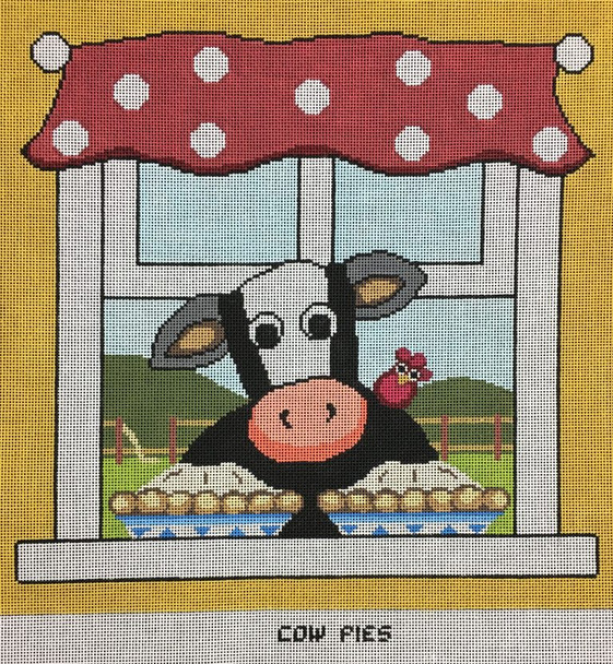 AL0141 COW PIES 11 x 11 ANNIE LANE DESIGNS 18 Mesh