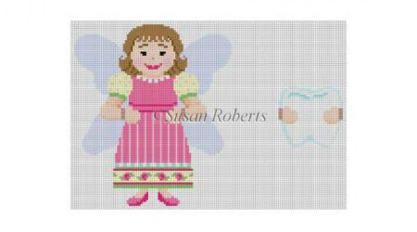 1084 Tooth Fairy, pillow 13 Mesh 6" x 7 1/2" Susan Roberts Needlepoint 