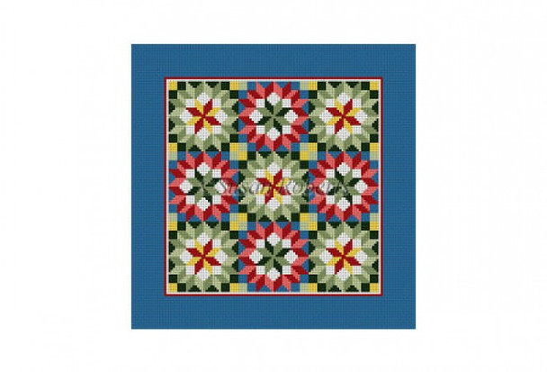 1479M	Carpenter's Wheel, quilt  10x10  #13  Mesh Susan Roberts Needlepoint 