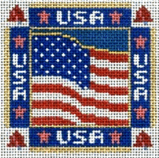 PP883AQ Flag 18 Mesh  3” square Painted Pony Designs