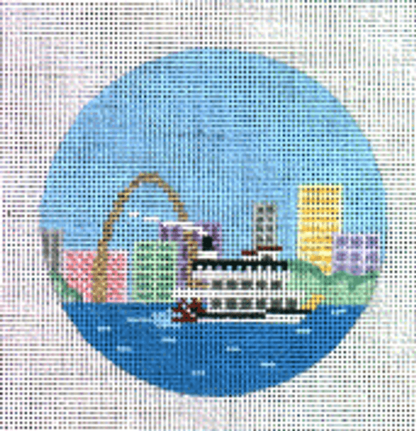 PP874BR St. Louis (Arch) 18 Mesh 4”  ROUND Painted Pony Designs