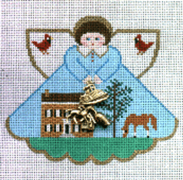 PP994BV Angel with charms: Kentucky (Old Home) 18 Mesh 5.25x4.5 Painted Pony Designs