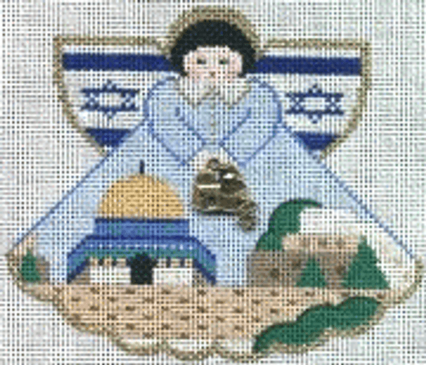 PP994AP Angel with charms: Holy Land (Israel/Dome) 18 Mesh 5.25x4.5 Painted Pony Designs