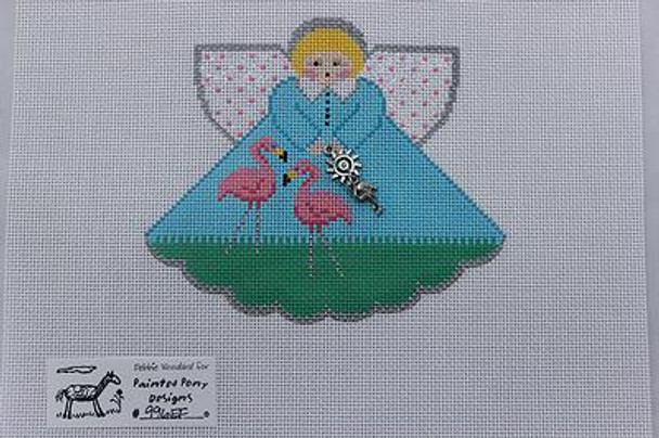 PP996EF Angel With Charms Flamingo (Pink) 5.25x4.5 18 Mesh Painted Pony Designs