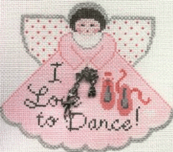 PP996BO Angel With Charms Love to Dance (pink) 18 Mesh 5.25x4.5 Painted Pony Designs