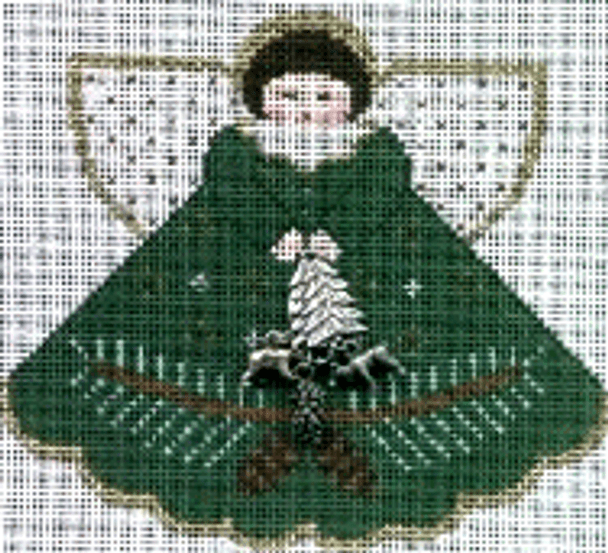 PP996AU Angel with charms Piney Woods (Green) 5.25x4.5 18 Mesh Painted Pony Designs