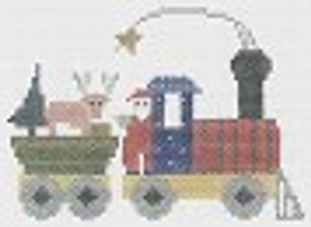 PT-091 Santa’s Train Designs by Petei 18 Mesh  6½ x 6½
