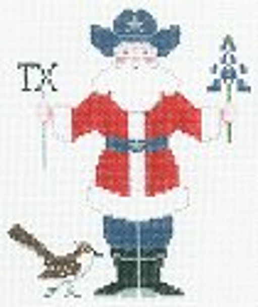 PT-781-TX Texas Santa Designs by Petei 18 Mesh 8 x 8