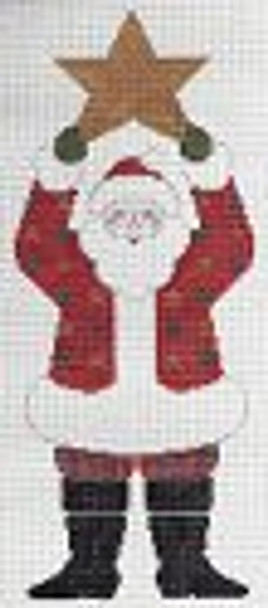 PT-783 Top of the Tree (large) Santa Designs by Petei 18 Mesh 10 x 15