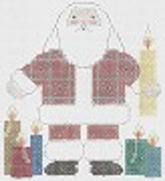 PT-703 Candlelight Santa Designs by Petei 18 Mesh 7½ x 7½