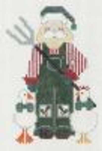 PT-448 Farmer Santa Designs by Petei 18 Mesh 5 x 7