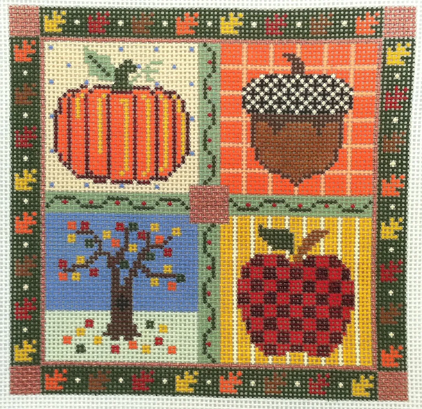PP885AC Autumn 18 Mesh 5” x 5” With Stitch Guide Painted Pony Designs