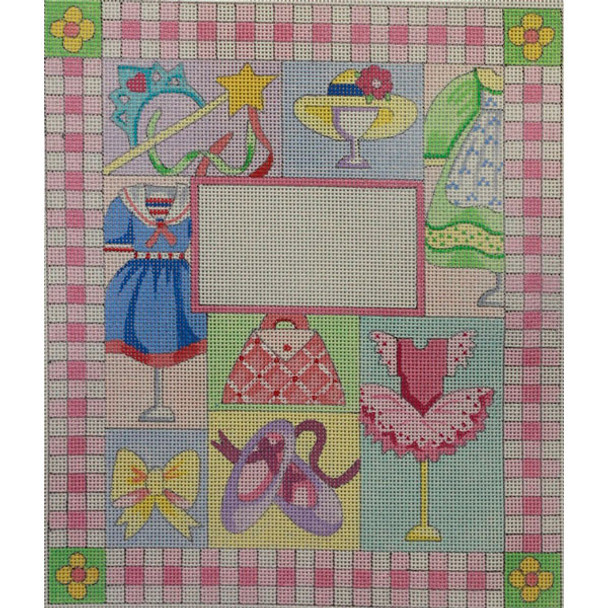 3359 Alice Peterson Girl Dressing Birth Announcement 10 x 12 13 Mesh