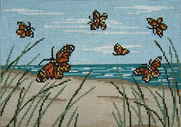#168-13 Butterfly Beach 13 Mesh - 9-1/2" x 7" Needle Crossings