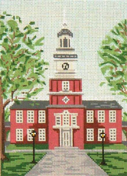 #402 Independence Hall 18 Mesh - 5" x 7" Needle Crossings