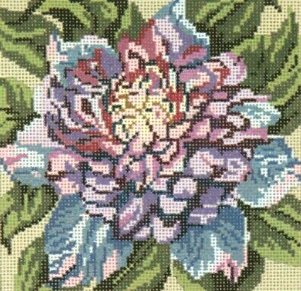 #218 Blue Clematis 18 Mesh - 5" Square Needle Crossings