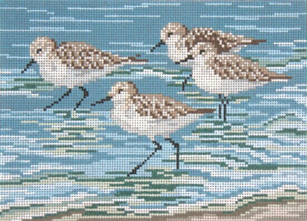 #1622 Sanderlings 18 Mesh - 7" x 5"  Needle Crossings