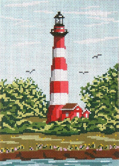 #133 Assategue Lt. (VA) 18 Mesh - 5" x 7" Needle Crossings