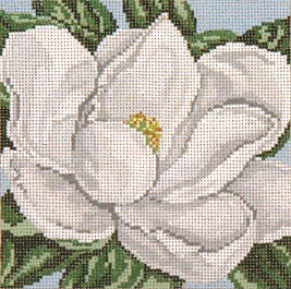 #232-13 White Magnolia 13 Mesh - 7" Square Needle Crossings