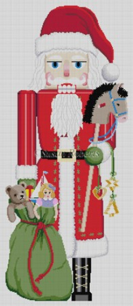 4194 Santa With Toy Bag, 30" nutcracker stand-up  #13 Susan Roberts Needlepoint