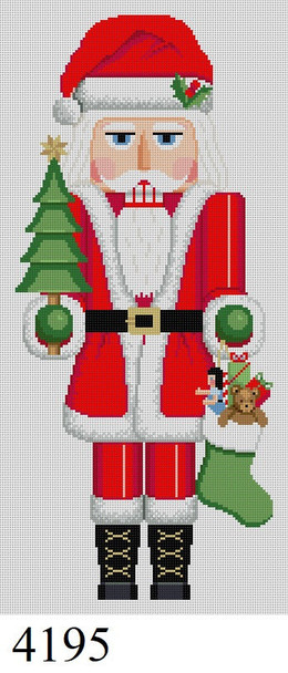 NUTCRACKER 4195 Susan Roberts Needlepoint SANTA CLAUS, 18" High STAND-UP 13 MESH