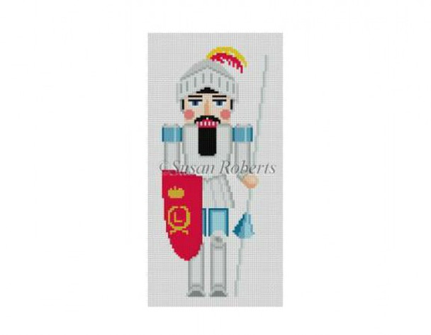 4202 Nutcracker, Sir Lancelot, ornament  #18 Mesh 6" h Susan Roberts Needlepoint