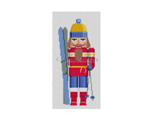 4280 Nutcracker, Skier #18 Mesh 6" h Susan Roberts Needlepoint