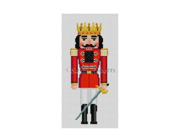 4275 Nutcracker, Red Prince #18 Mesh 6" h Susan Roberts Needlepoint