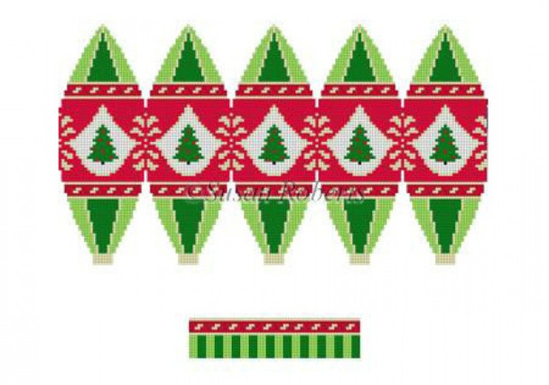 5256 Christmas Tree, Hot Air Balloon #18 Mesh 6" h Susan Roberts Needlepoint