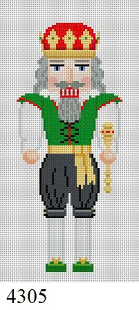 NUTCRACKER 4305 Susan Roberts Needlepoint KING 6.5" High 18 MESH