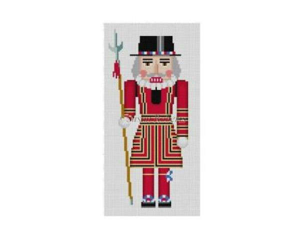 4308 Nutcracker, Beefeater #18 Mesh 6" High Susan Roberts Needlepoint