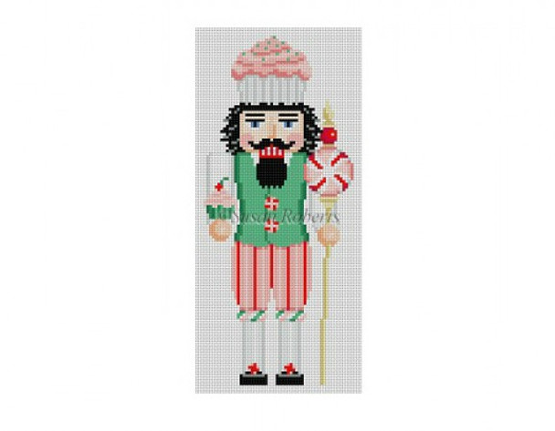 4318 Nutcracker Cupcake Guard 7" High 18 Mesh Susan Roberts Needlepoint