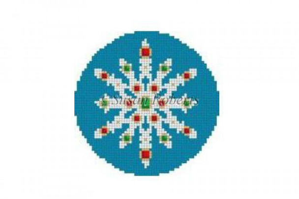 5386 Snowflake, jeweled 18 Mesh Susan Roberts  Needlepoint