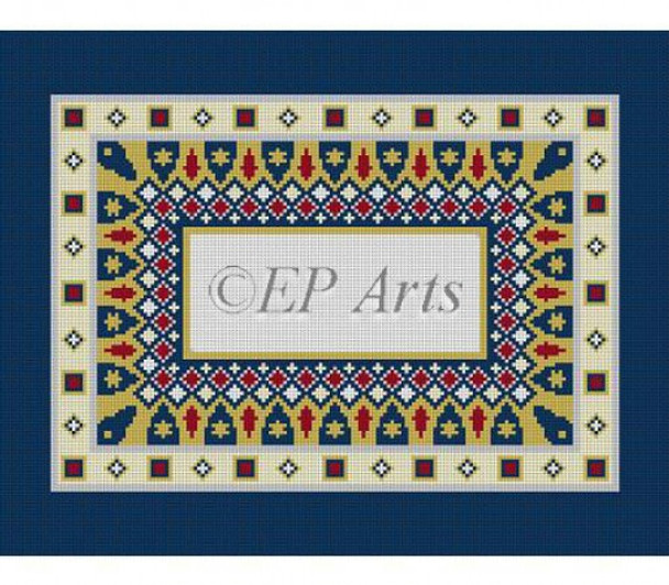 EP0152 Stars & Gems, navy, tallis #13 Mesh 14" x 11" Susan Roberts Needlepoint