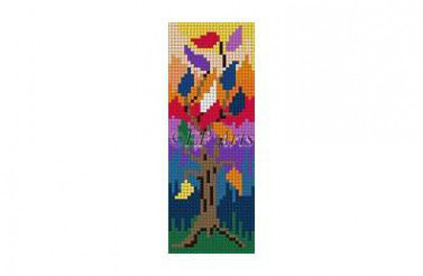 EP0583 Tree Of life, mezuzah #18  Mesh 1¼” x 3¾” Susan Roberts Needlepoint