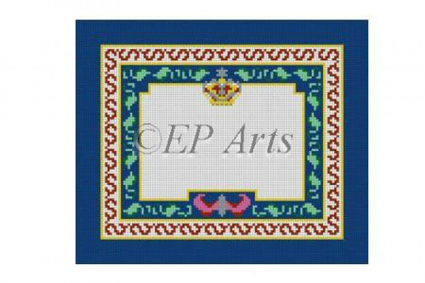 EP0274 Crowns & Lions, tefillin #13  Mesh Susan Roberts Needlepoint